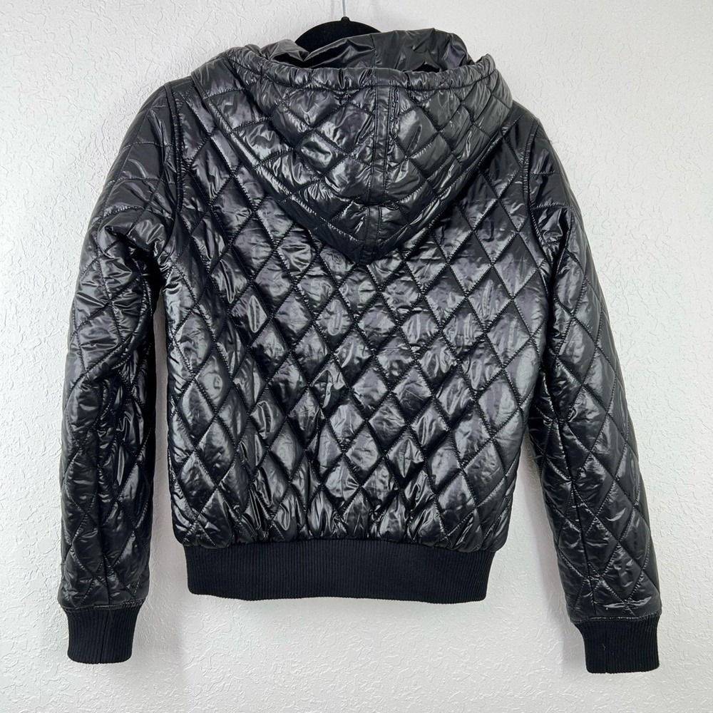 Billabong Puffy Hooded Jacket Y2K Shiny faerie‎ Grunge Goth Small - Picture 5 of 7
